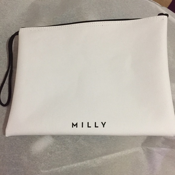NWOT MILLY Canvas Waterproof Zipper Pouch - Picture 2 of 7